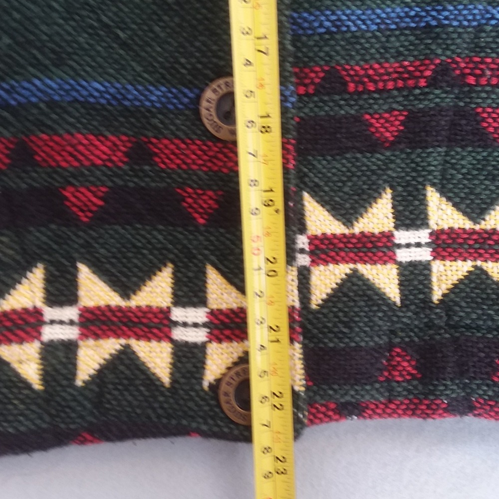 VTG Sugar Street Weavers Southwest Bear Moose OS 100% Cotton Tapestry Jacket USA - Picture 11 of 13